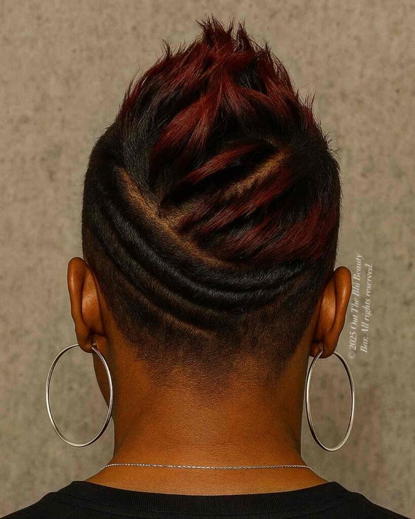 Short Crop with Highlights and Bangs