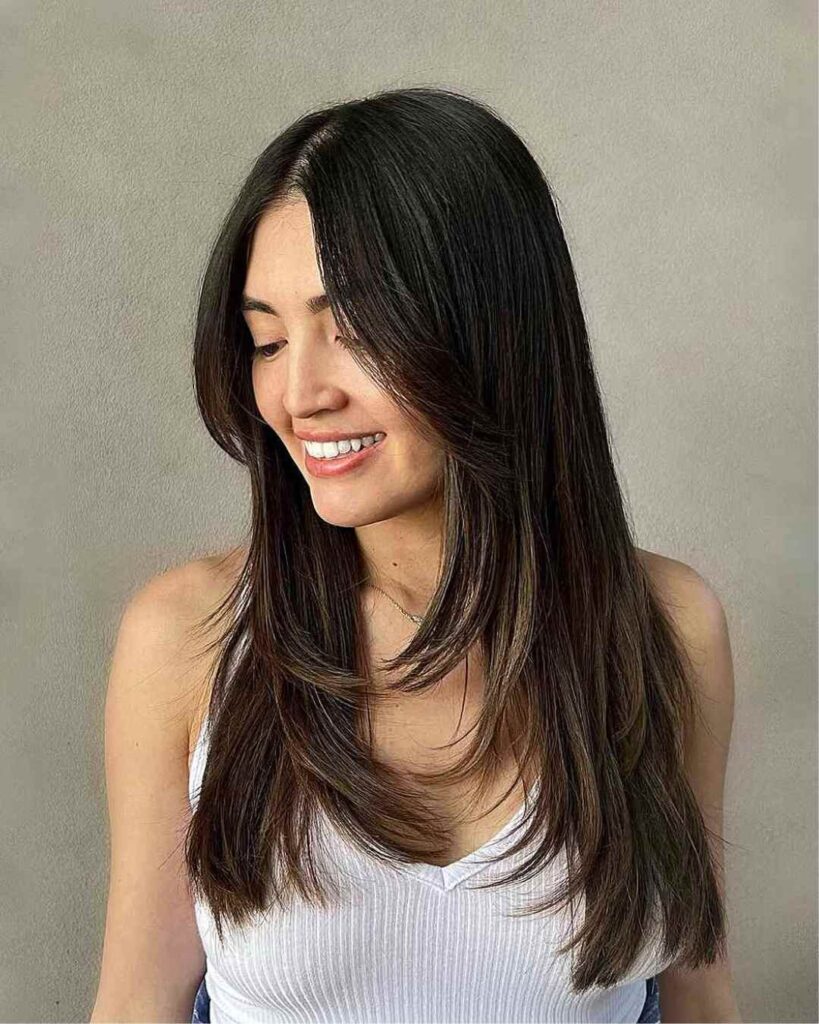Face-Framing Feathered Ends (Straightened)