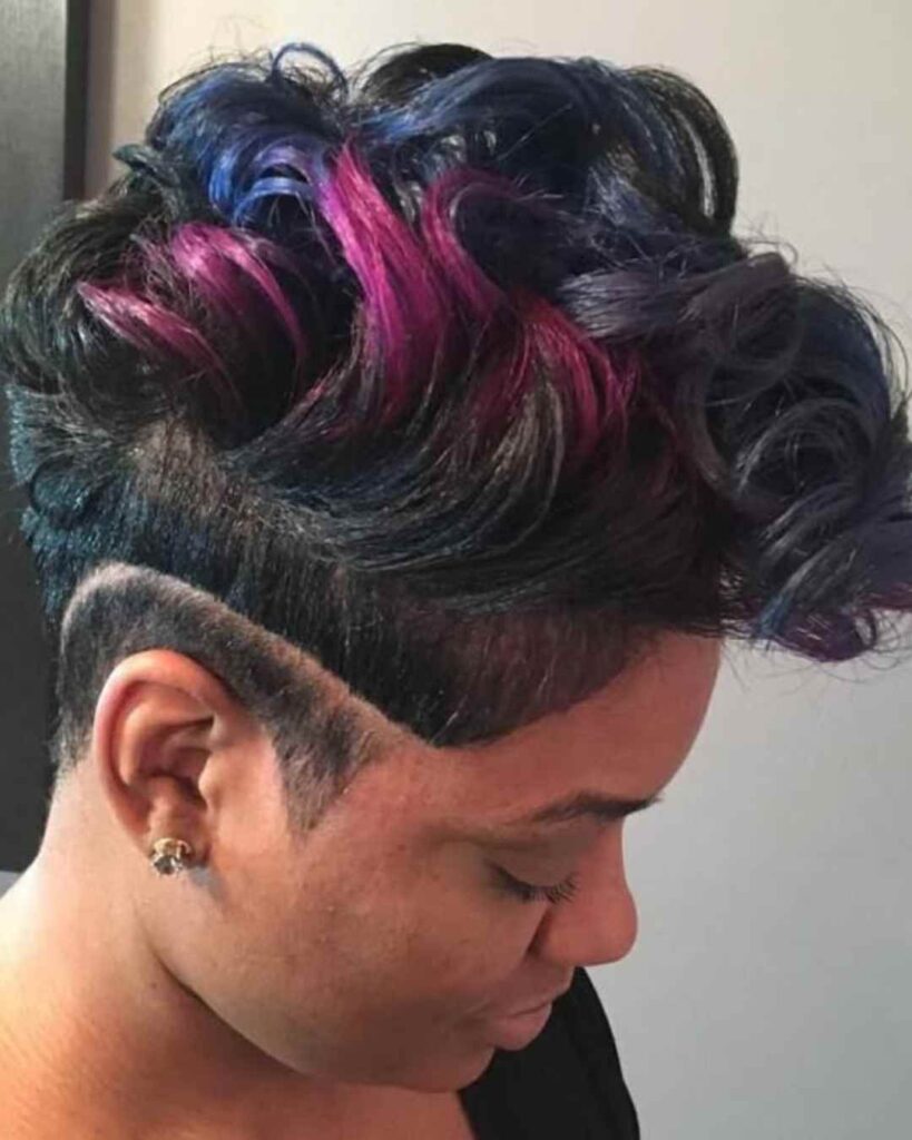 Short Mohawk with Color Splash