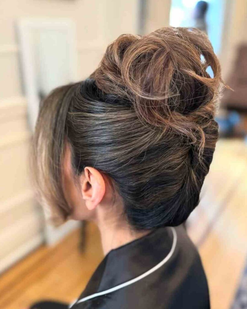 The Low, Textured Twist Bun: