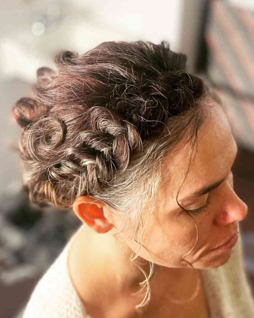 15. The Twisty Updo (For "Can't Be Bothered" Days)