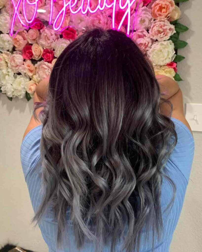 9. Smokey Silver Ombre