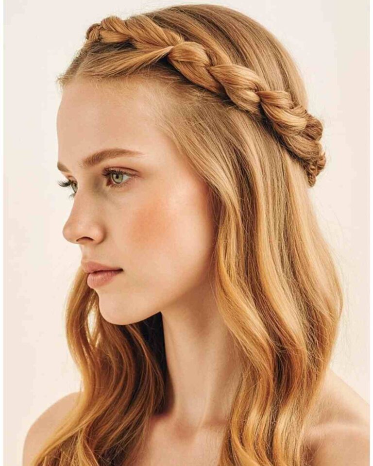 braided hairstyles for golden strawberry blonde hair