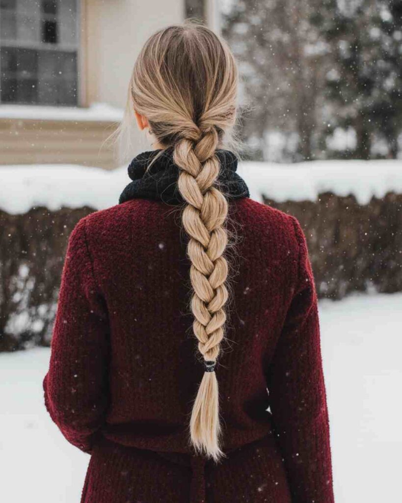 cozy winter hairstyles for long hair