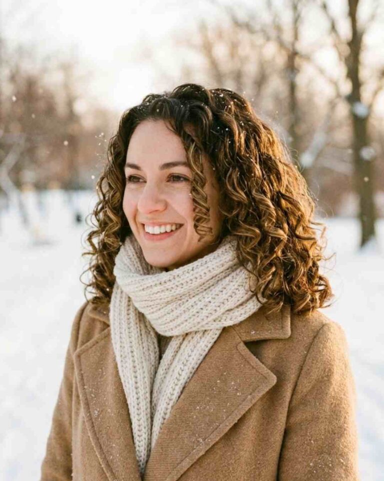 Shoulder-Length Winter Curls: Defined & Frizz-Free Styles